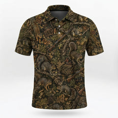 Vintage Squirrel Hunting Men Polo Shirt