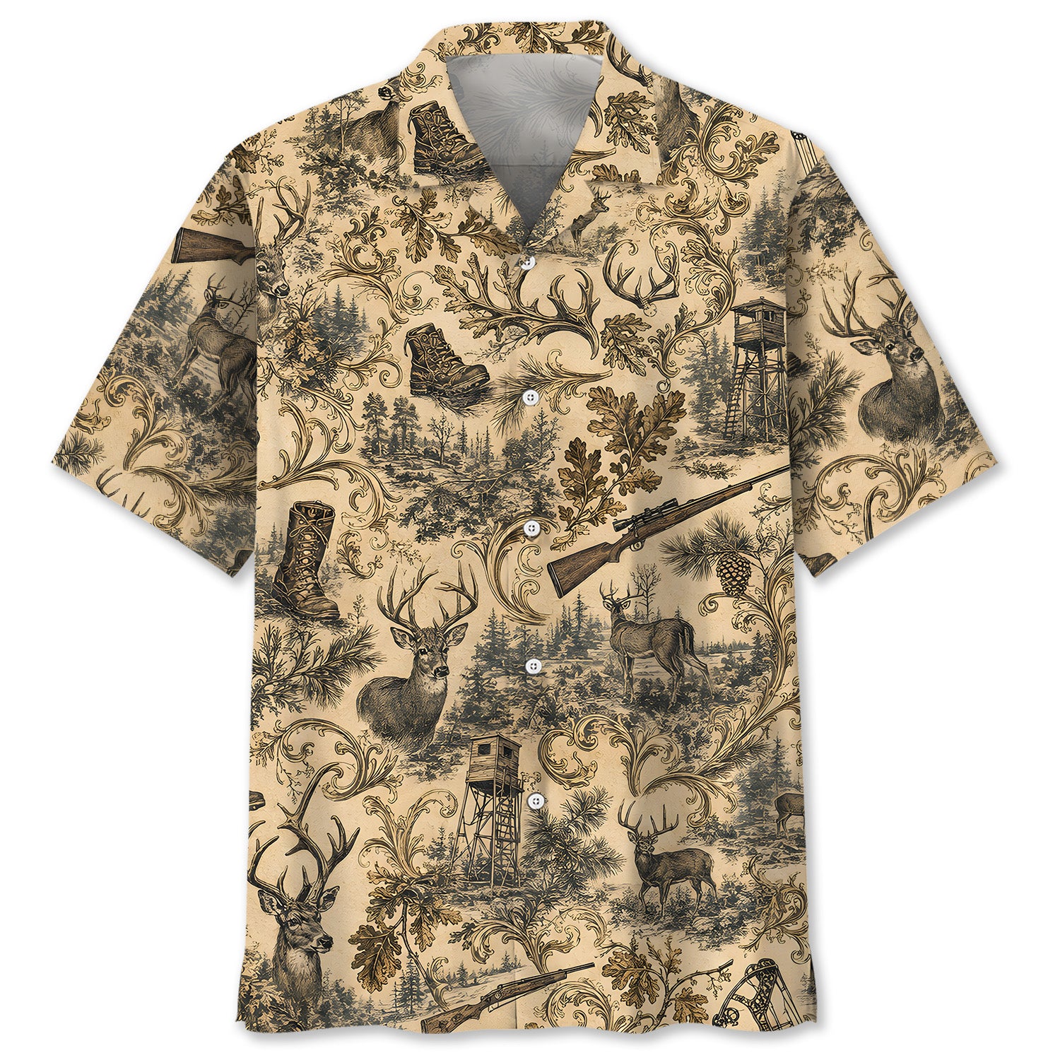 Deer Hunting Vintage Hawaiian Shirt