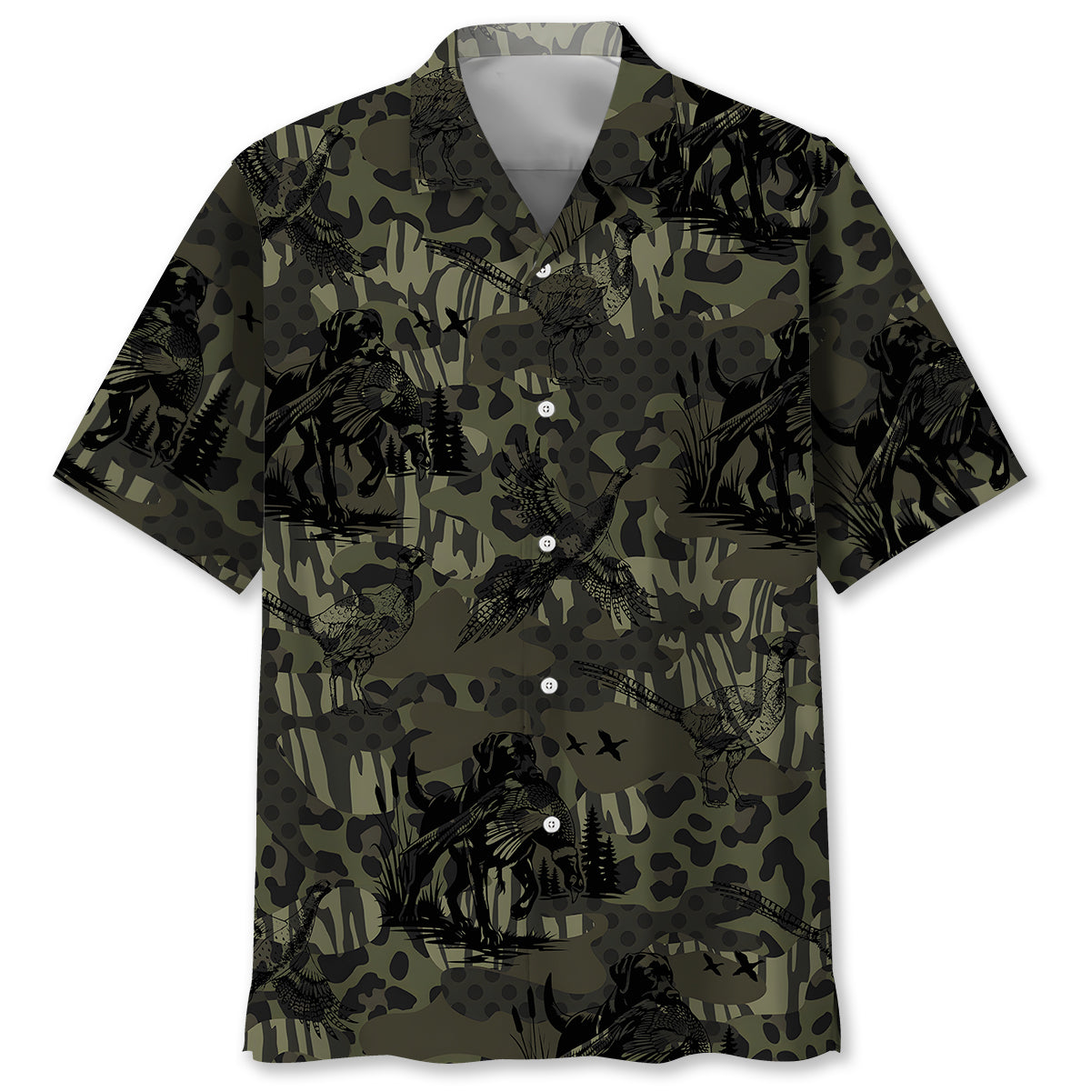 Camouflage Pheasant Hunting Hawaiian Shirt