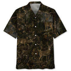 Deer Hunting Forest Hawaiian Shirt