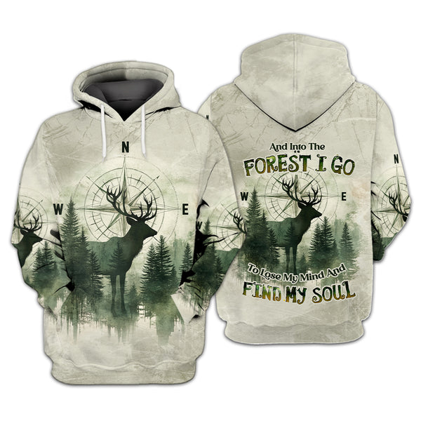 Into The Forest Deer Exposure All Over Print Shirt