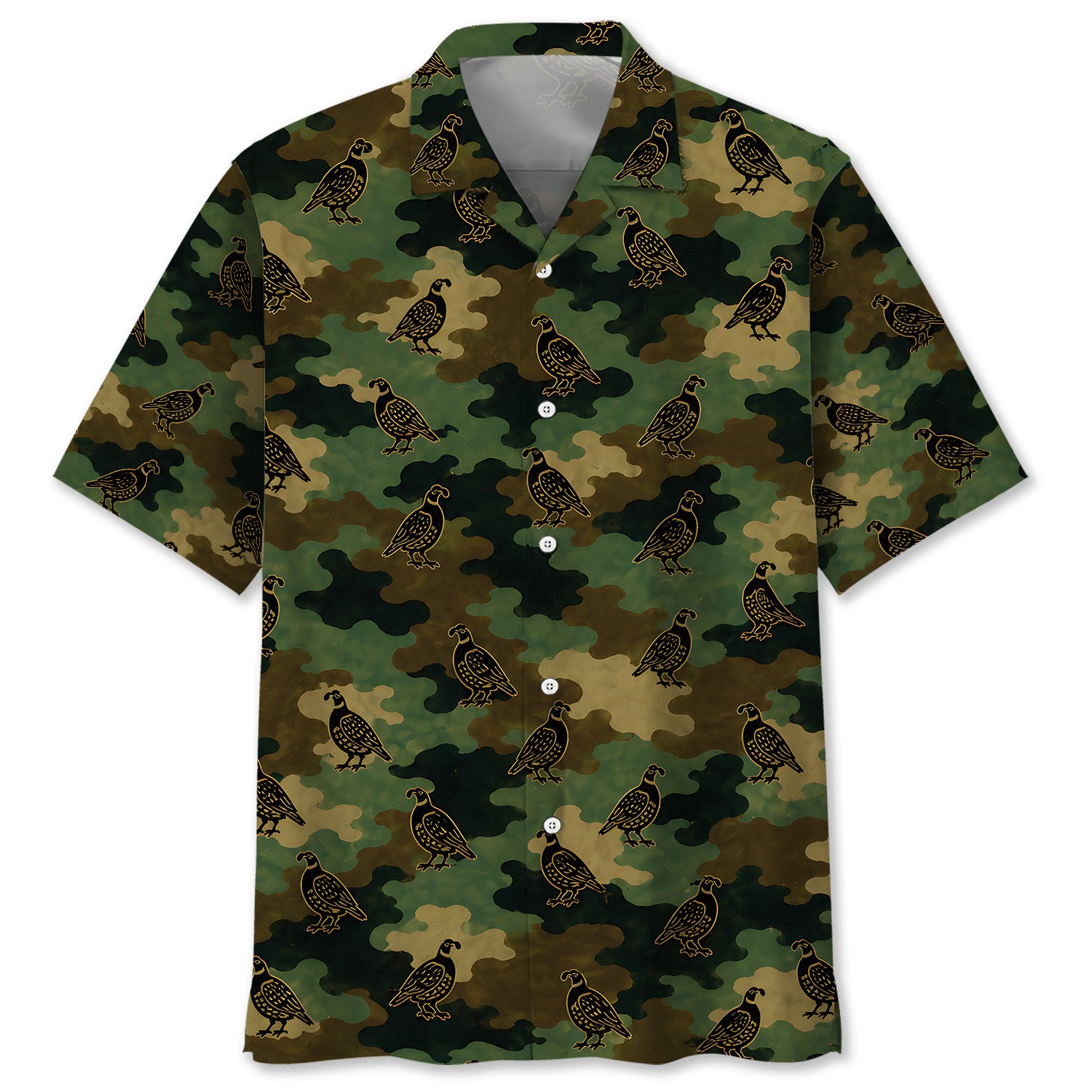 Quail Camouflage Millitary Hawaiian Shirt