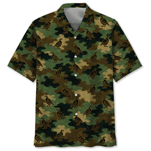 Quail Camouflage Millitary Hawaiian Shirt