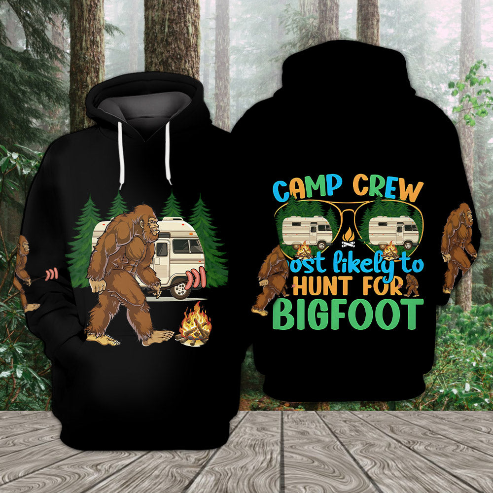 Camp Crew Hunt For Bigfoot All Over Print Shirt