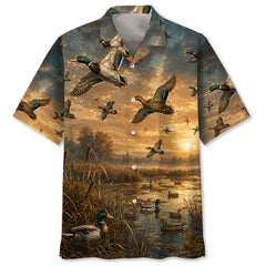 Duck Hunting Nature Hawaiian Shirt