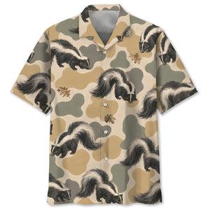 Skunk Camouflage Hawaiian Shirt