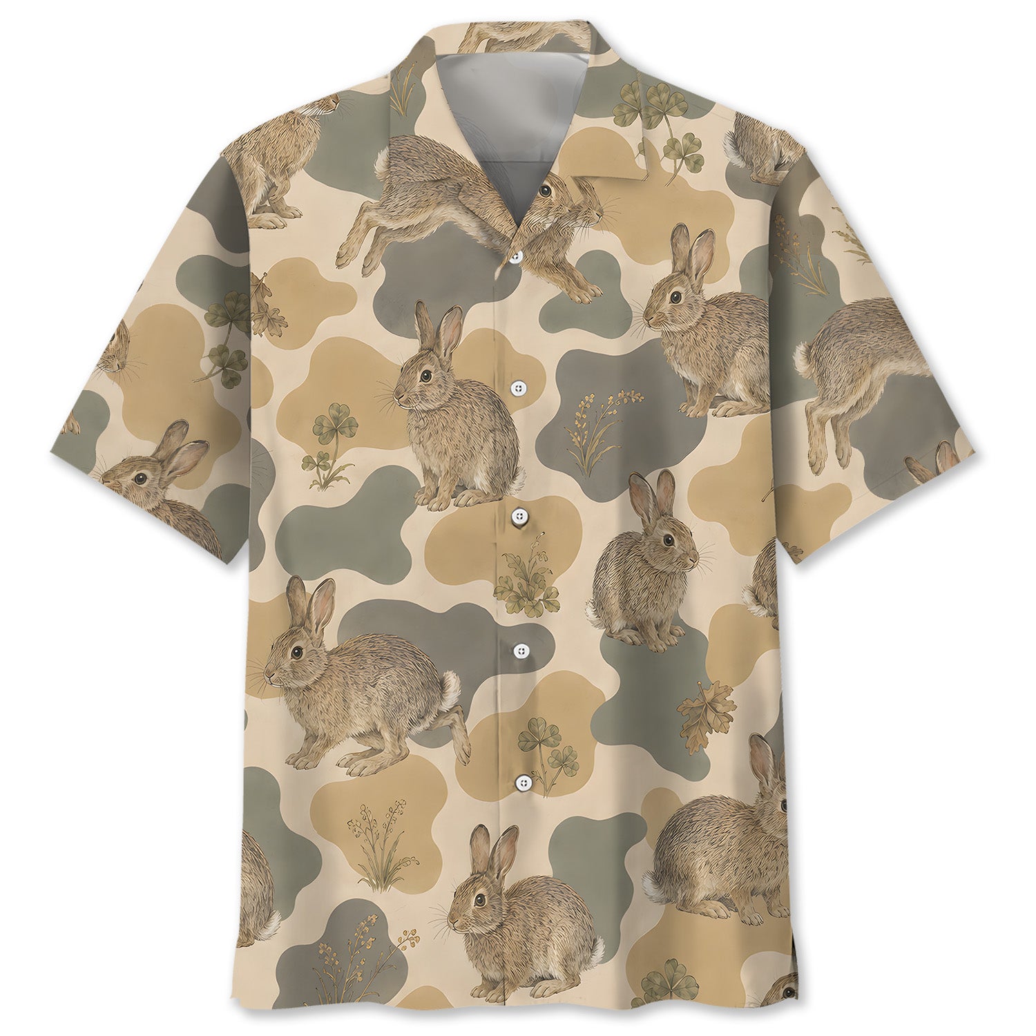 Rabbit Camouflage Men Polo Shirt