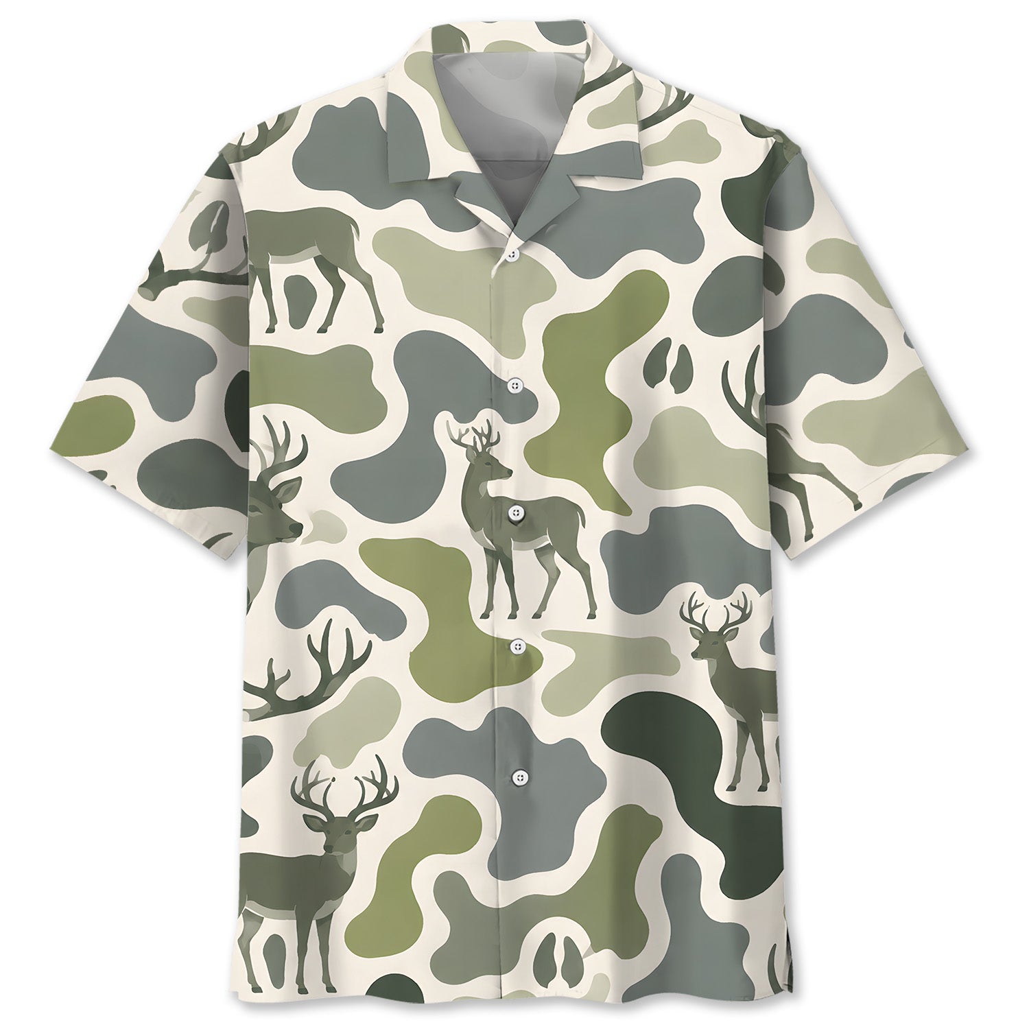 Deer Camouflage Hunting Funny Pattern Hawaiian Shirt