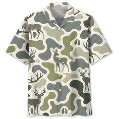 Deer Camouflage Hunting Funny Pattern Hawaiian Shirt