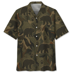 Black Bear Hunting Hawaiian Shirt