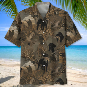 Mourning Dove Retriever Camouflage Hawaiian Shirt