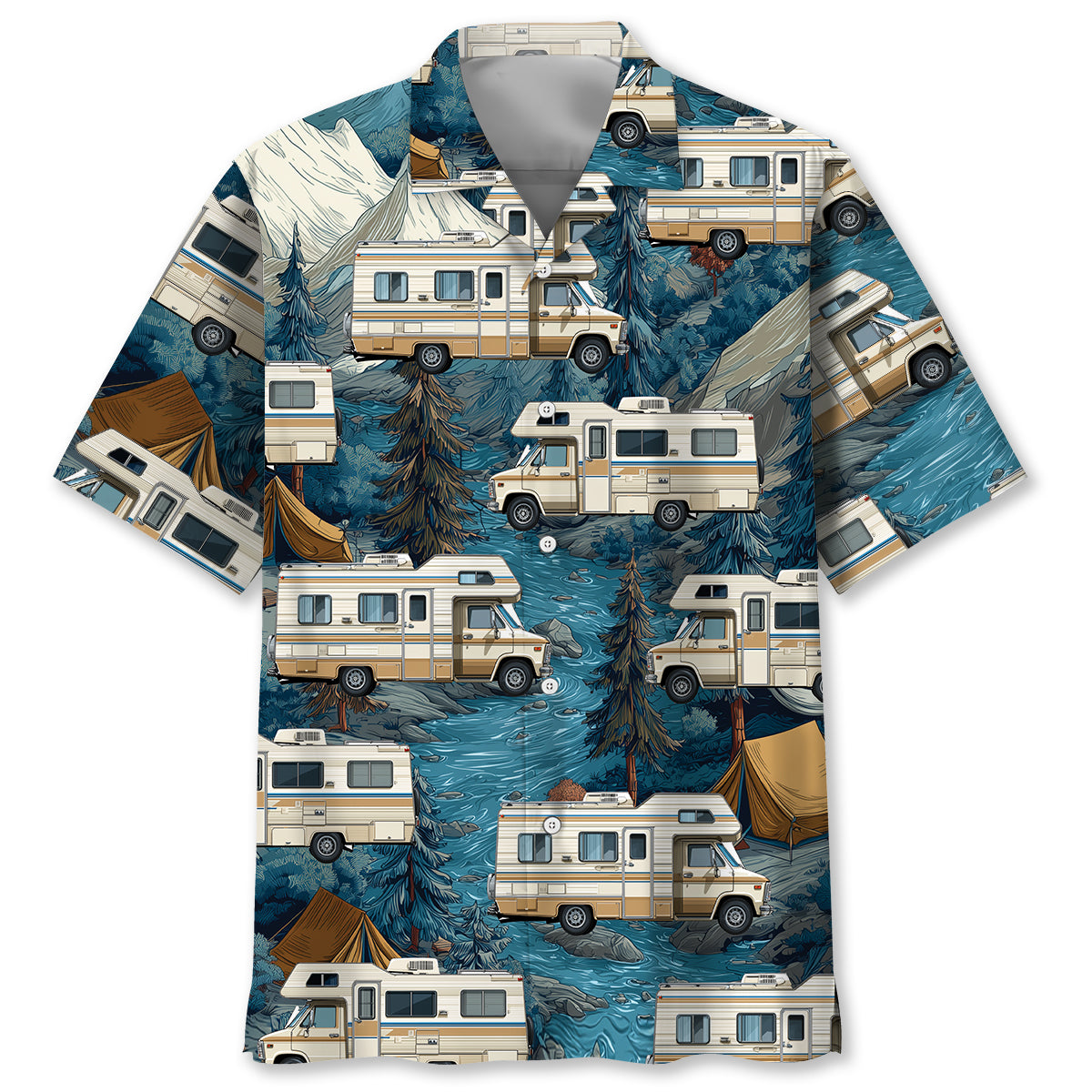 Vintage Class B Motorhome Hawaiian Shirt