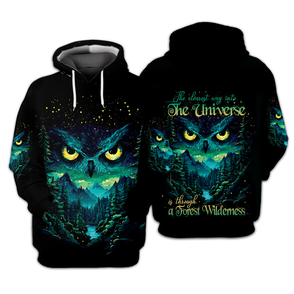 The Clearest Way Into The Universe Is Through A Forest Wilderness Over Print Shirt