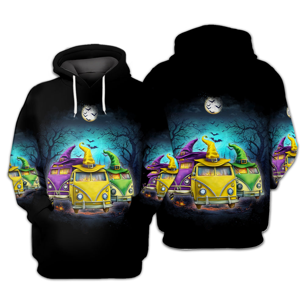 Witches Camping Car All Over Print Shirt