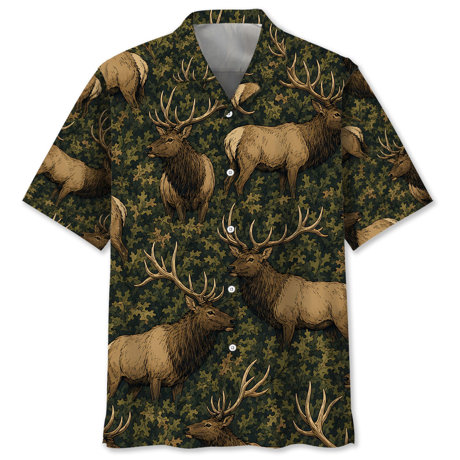 Elk Woodland Hawaiian Shirt
