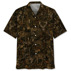 Deer Hunting Forest Camouflage Hawaiian Shirt