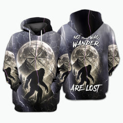Vintage Bigfoot Not All Who Wander Are Lost Thunder All Over Print Shirt