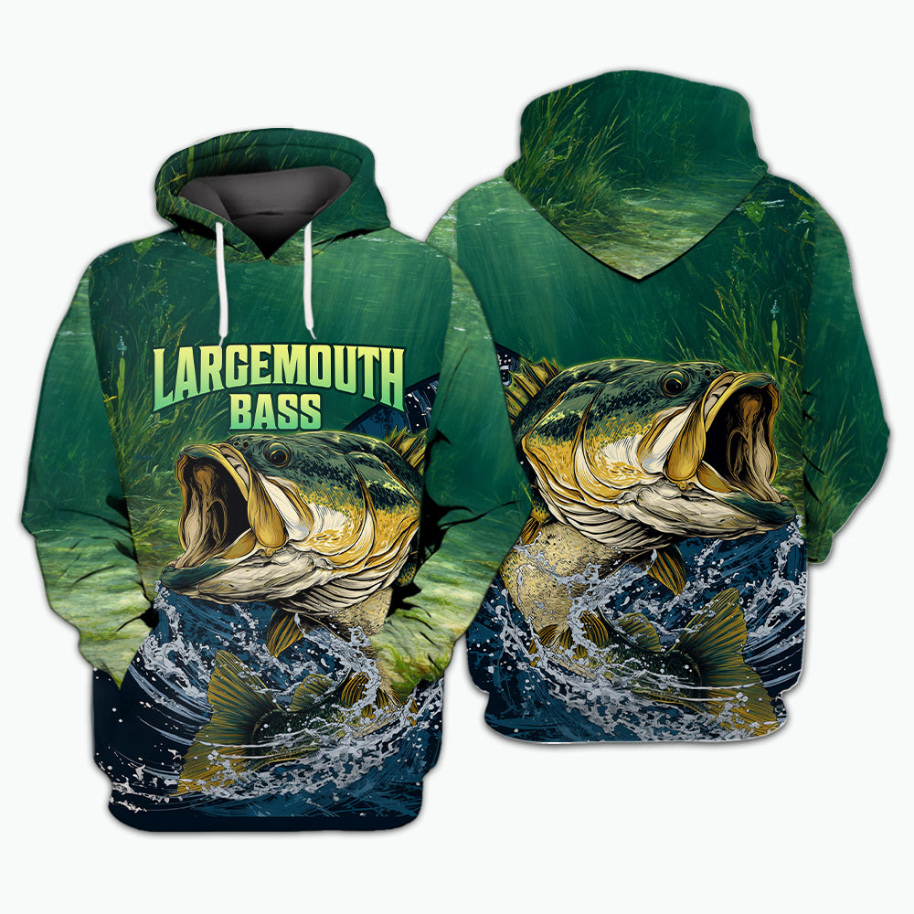 Largemouth Bass Vintage All Over Print Shirt