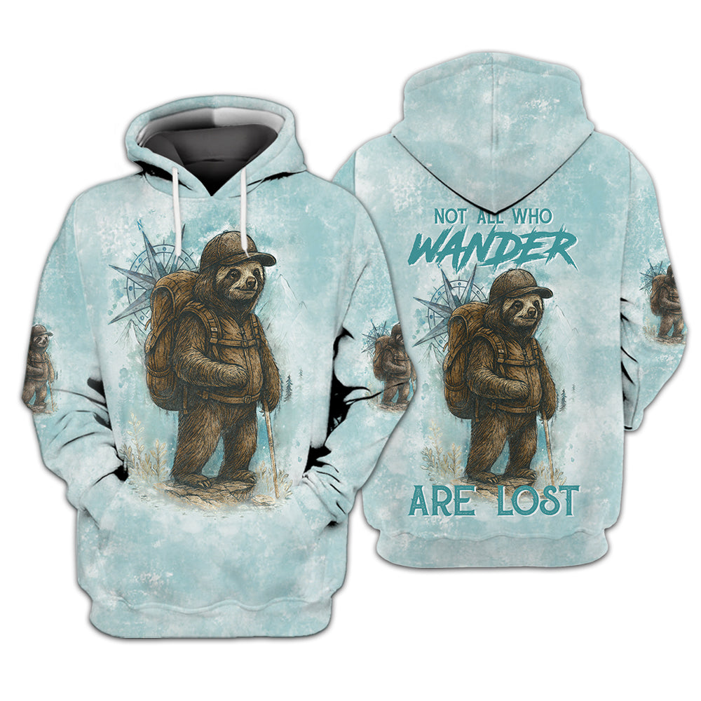 Sloth Not All Who Wander Are Lost All Over Print Shirt