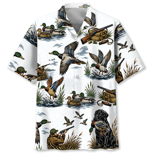 Duck Hunting Pattern Hawaiian Shirt