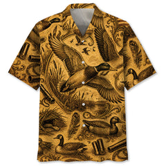 Duck Hunting Legend Vintage Art Hawaiian Shirt