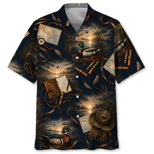 Vintage Duck Hunting Field Journal Hawaiian Shirt