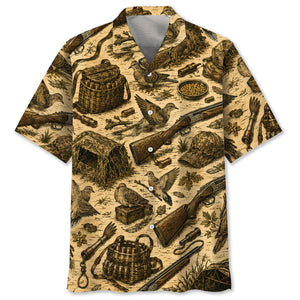 Vintage Dove Hunting Hawaiian Shirt