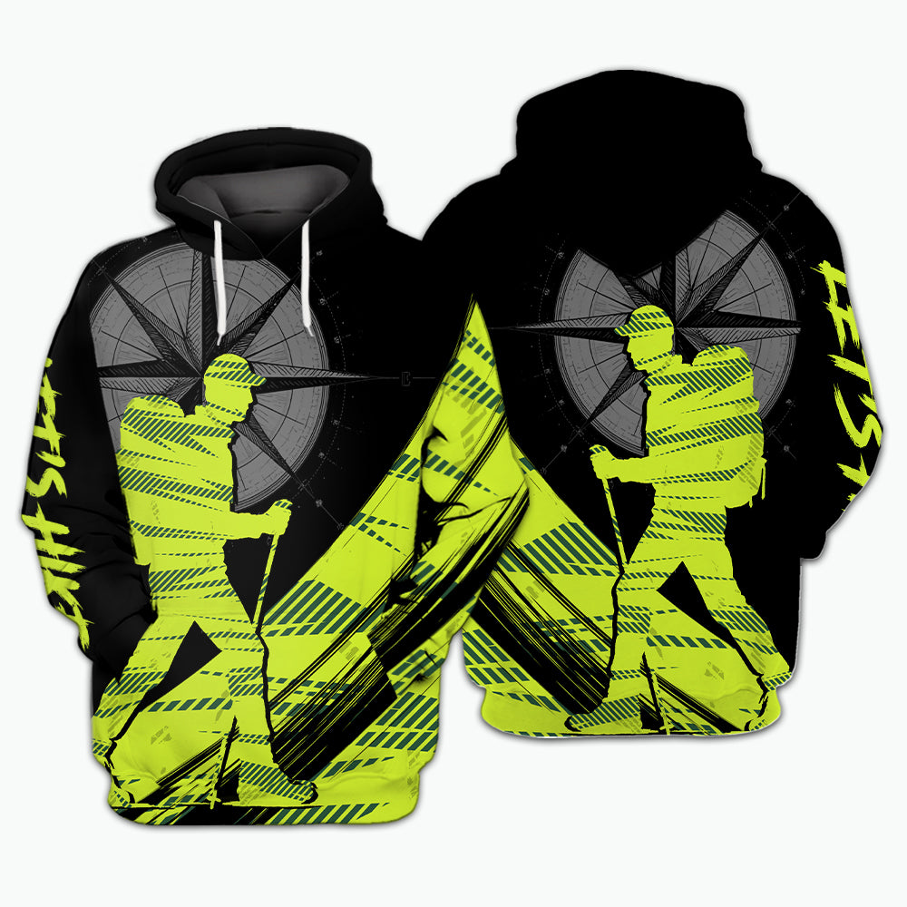 Hiking Find Your Own Path Yellow Neon All Over Print Shirt