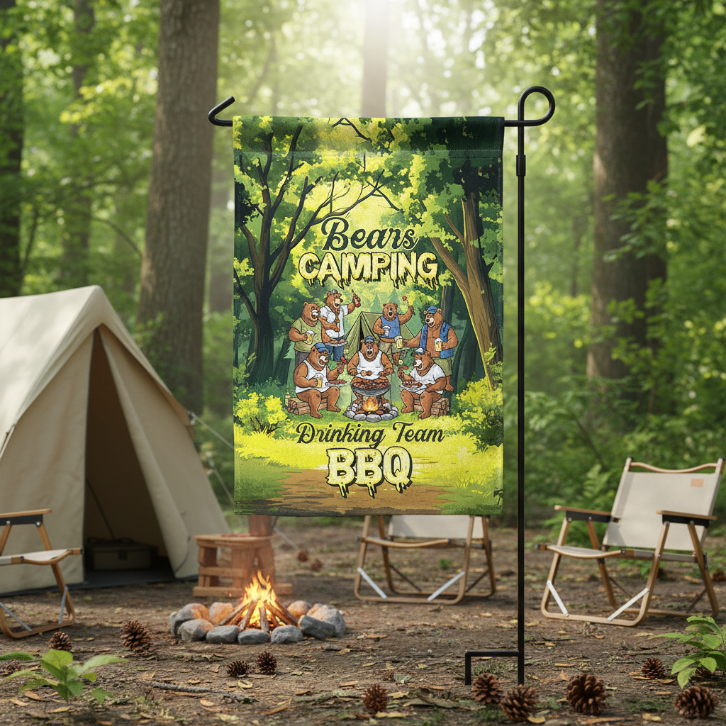 Bear Family BBQs Flag Decor