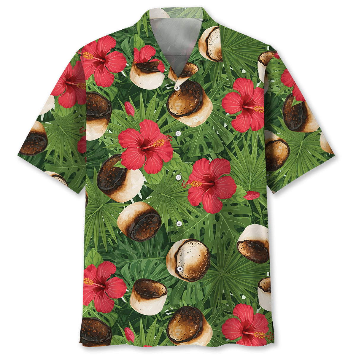 Burnt Marshmasllow Tropical Hawaiian Shirt