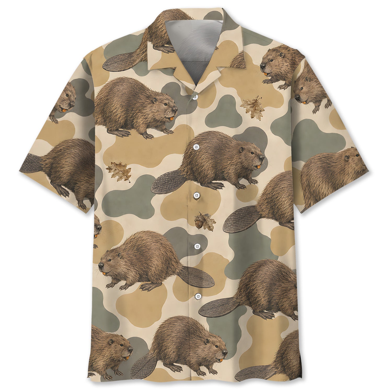 Beaver Camouflage Hawaiian Shirt