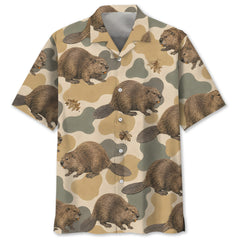 Beaver Camouflage Hawaiian Shirt