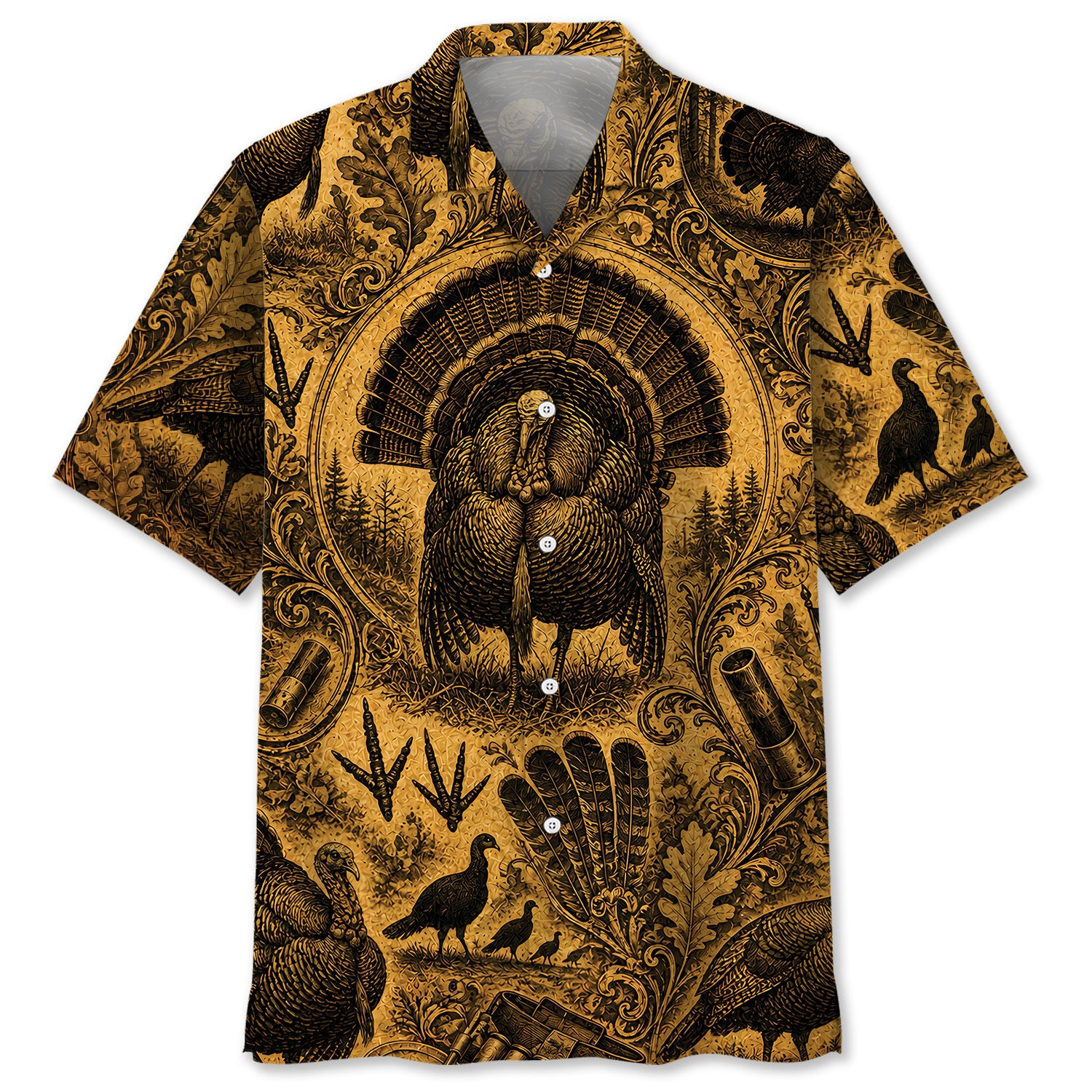Turkey Hunting Legend Vintage Art Hawaiian Shirt