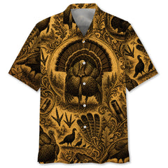 Turkey Hunting Legend Vintage Art Hawaiian Shirt