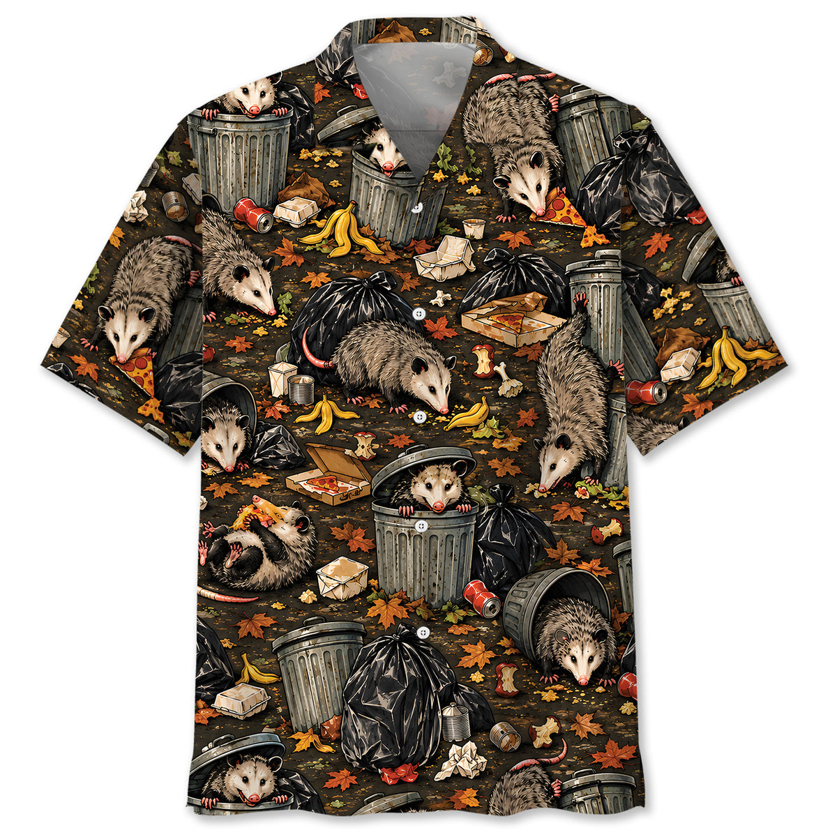 Autumn Alley Opossum Trash Hawaiian Shirt