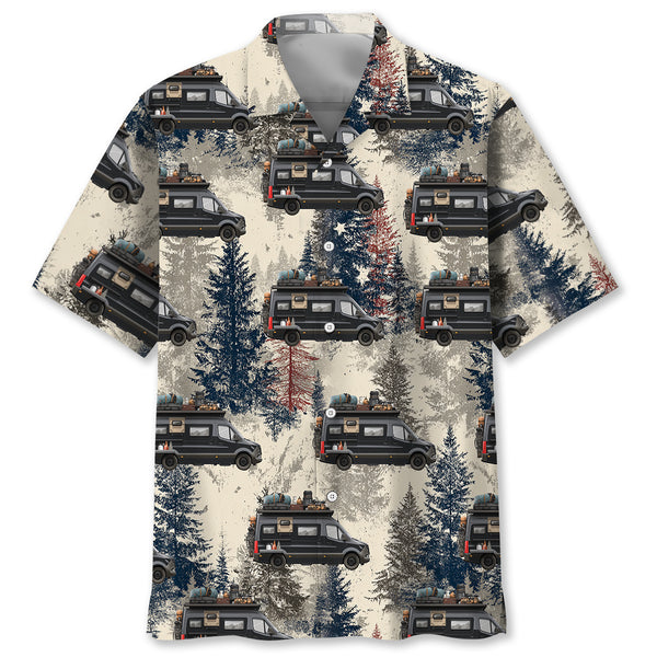 America Conversion Van Camping Hawaiian Shirt