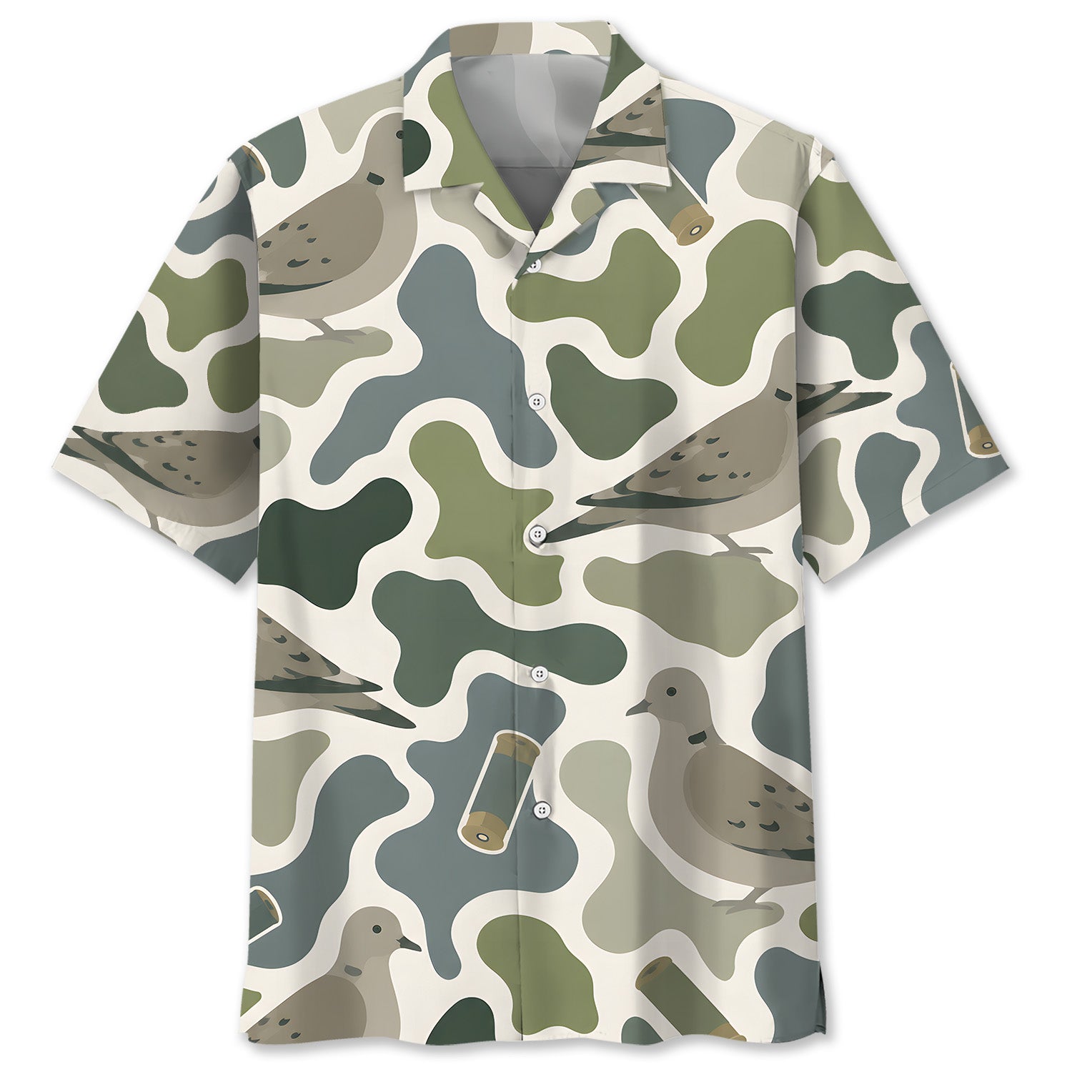 Dove Camouflage Hunting Funny Pattern Hawaiian Shirt