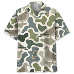 Dove Camouflage Hunting Funny Pattern Hawaiian Shirt