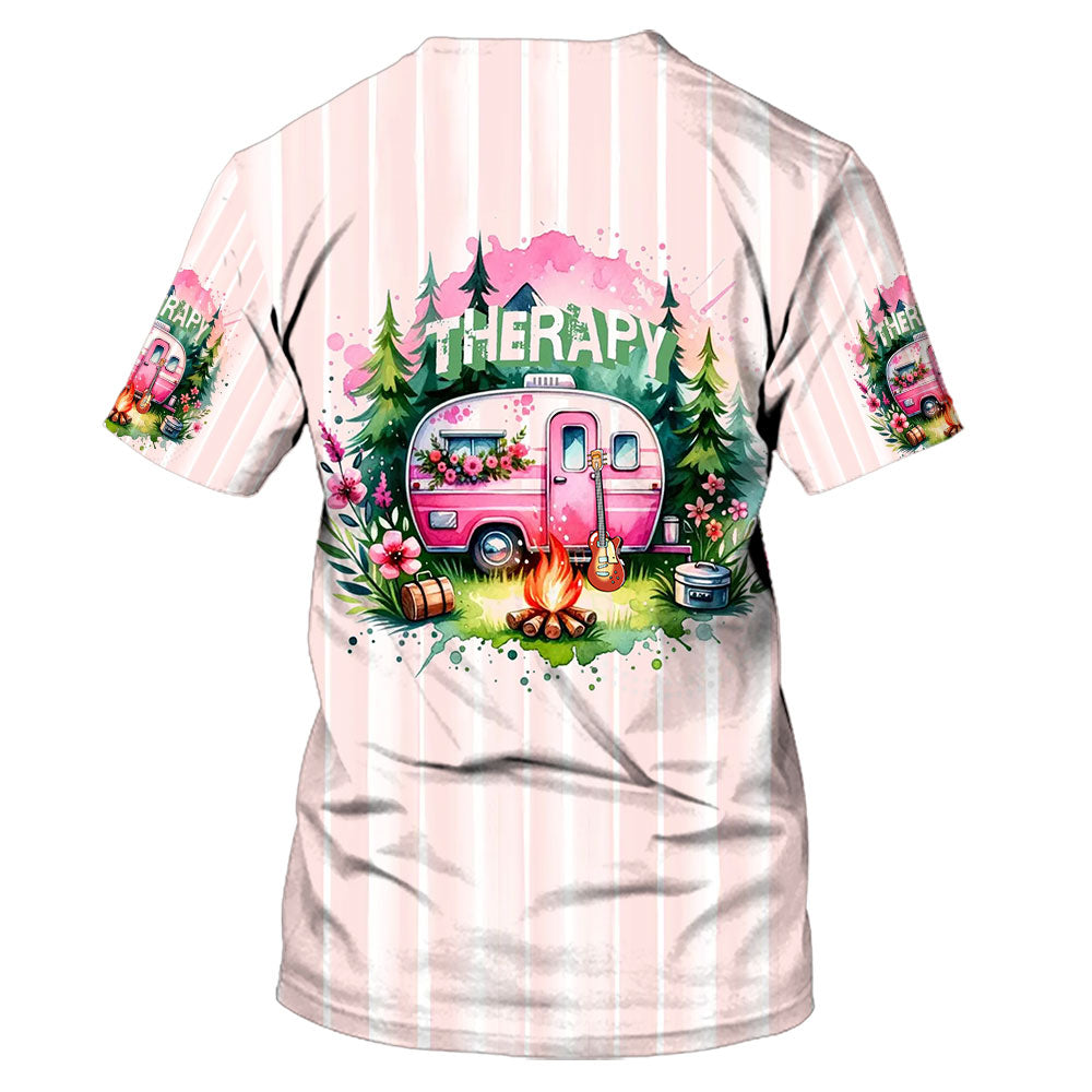 Camping Therapy All Over Print Shirt