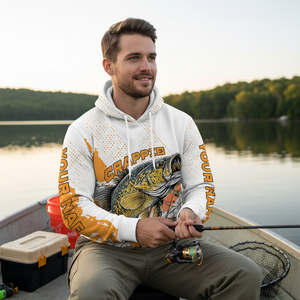 Custom Name Crappie Fish Orange All Over Print Shirt
