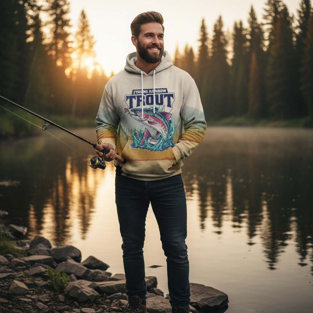 Trout Fish Lover Vintage All Over Print Shirt