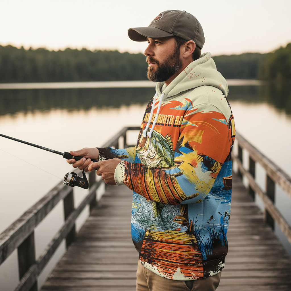 Largemouth Bass Jumping All Over Print Shirt
