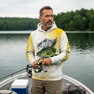 Custom Name Crappie Fish Yellow All Over Print Shirt