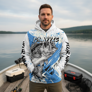 Custom Name Crappie Fishing Jersey All Over Print Shirt