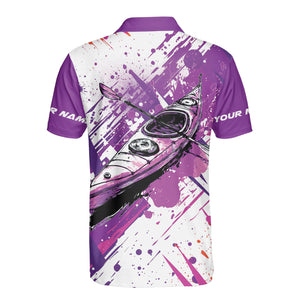 Custom Name Kayaking Purple All Over Print Shirt