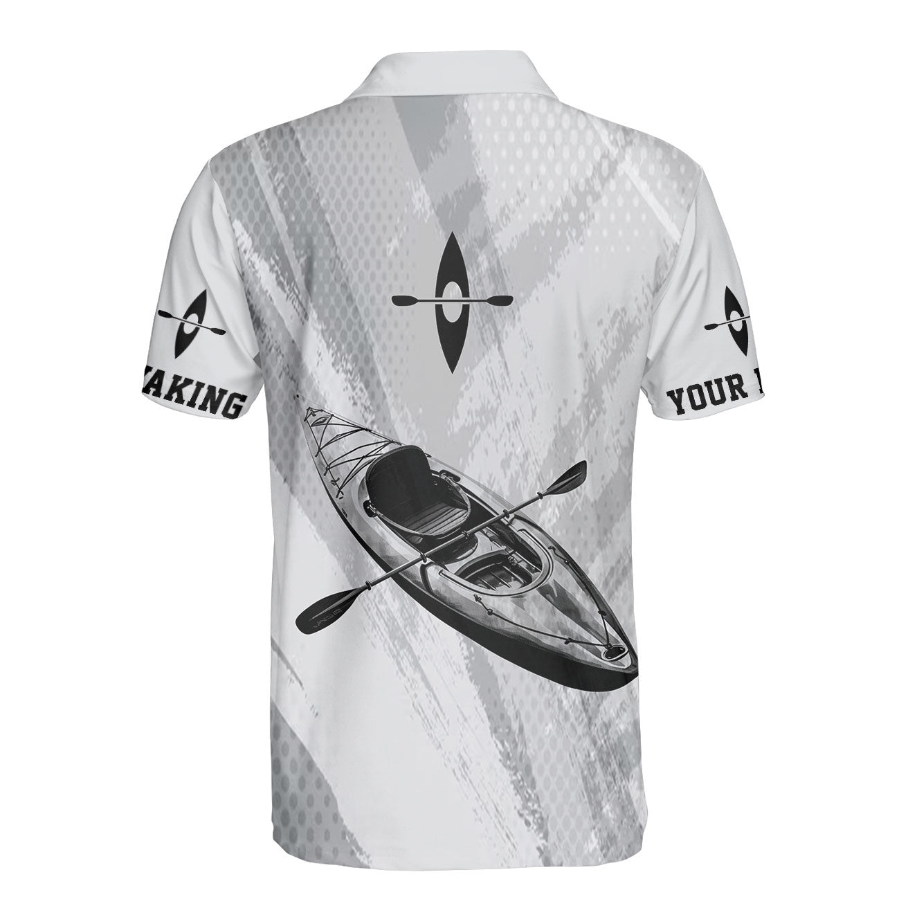Custom Name Kayaking Black And White All Over Print Shirt