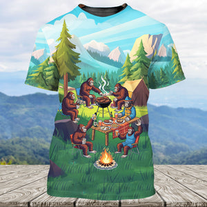 Sasquatch family BBQs All Over Print Shirt