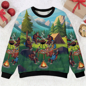 Sasquatch Family BBQs Ugly Sweater