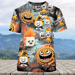 Burnt Marshmallow Halloween All Over Print Shirt