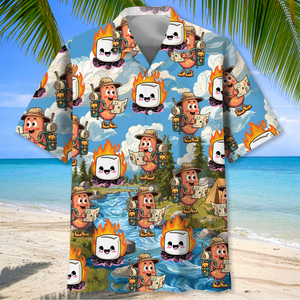 Funny Hotdog Adventure Hawaiian Shirt